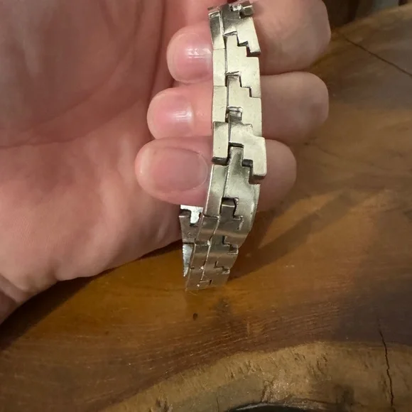 Silver Geometric Bracelet sterling silver - Picture 5 of 5